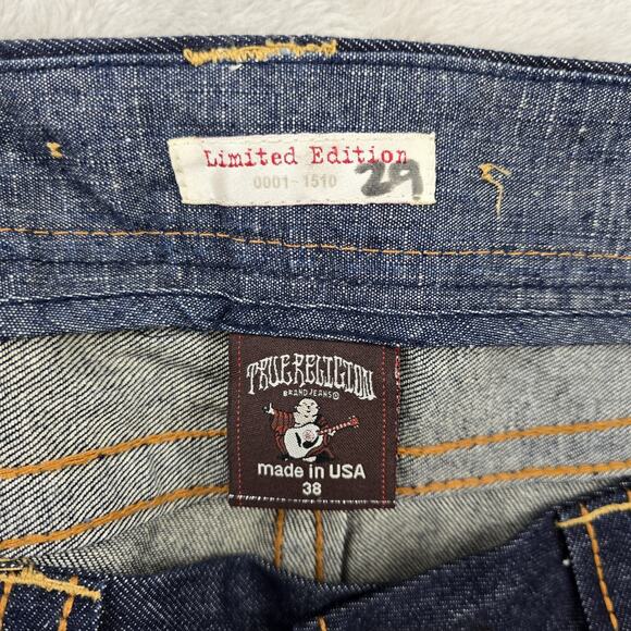 True Religion Jeans 38 Fits 42x34 Limited Edition 0001-1510 Suspender Ethan BigT - Picture 8 of 16